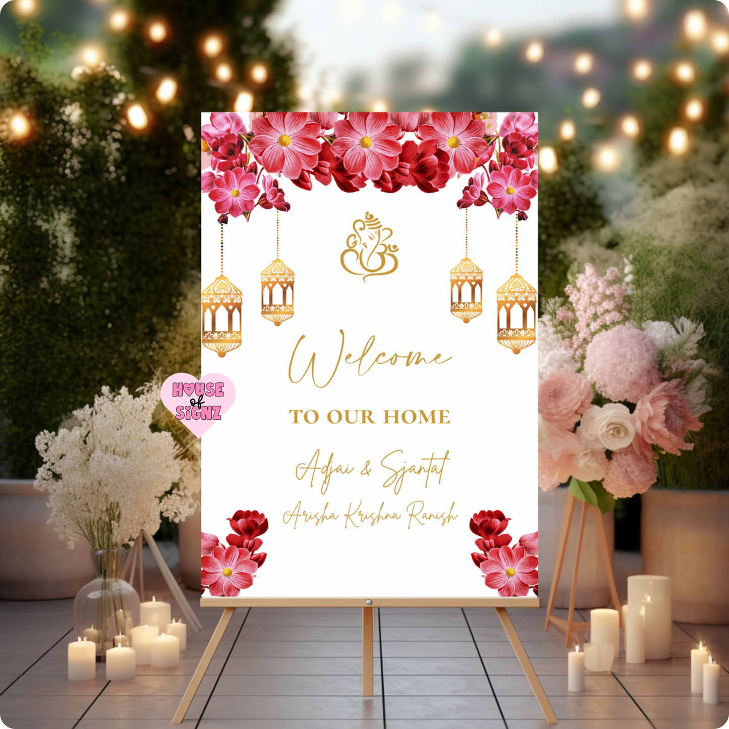 House warming welcome sign