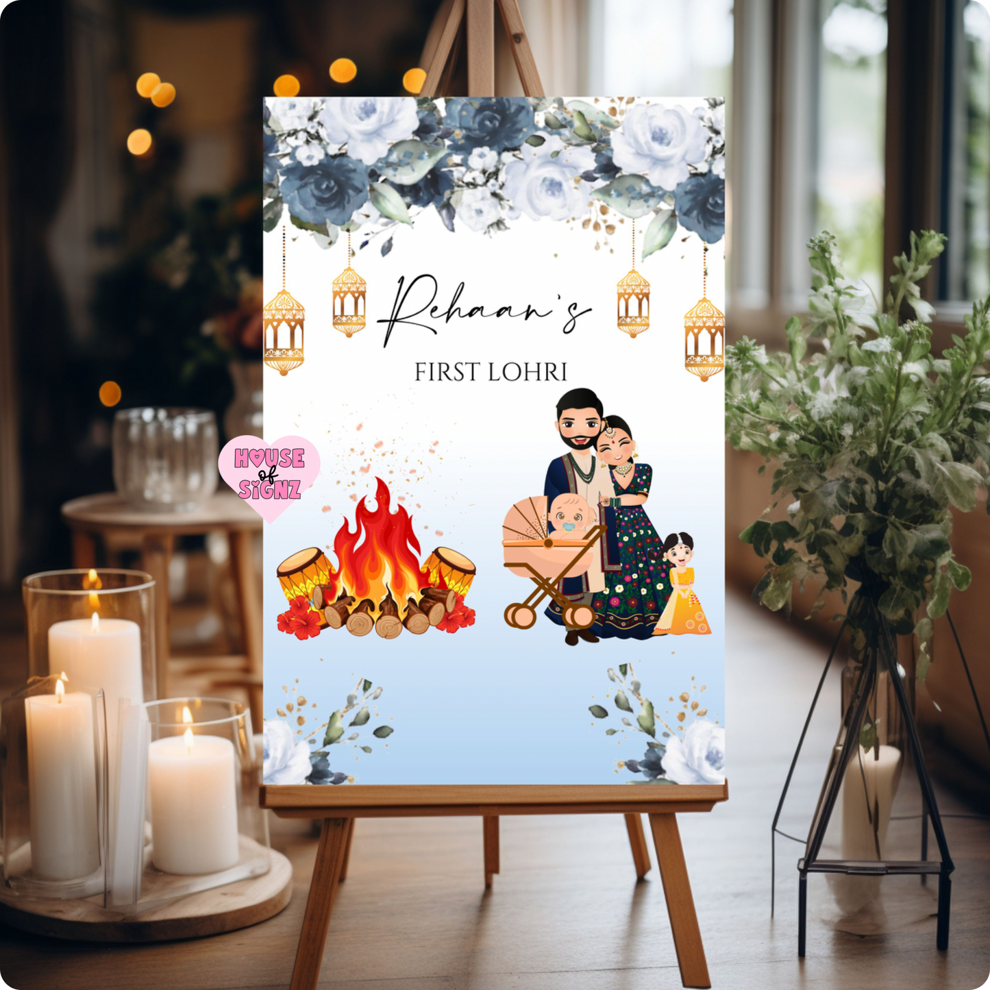 Lohri welcome sign
