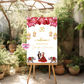 Vivaah roze bloemen olifanten welkomstbord