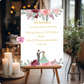 Huwelijksbloemen welkomstbord