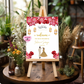 Vivaah roze bloemen welkomstbord